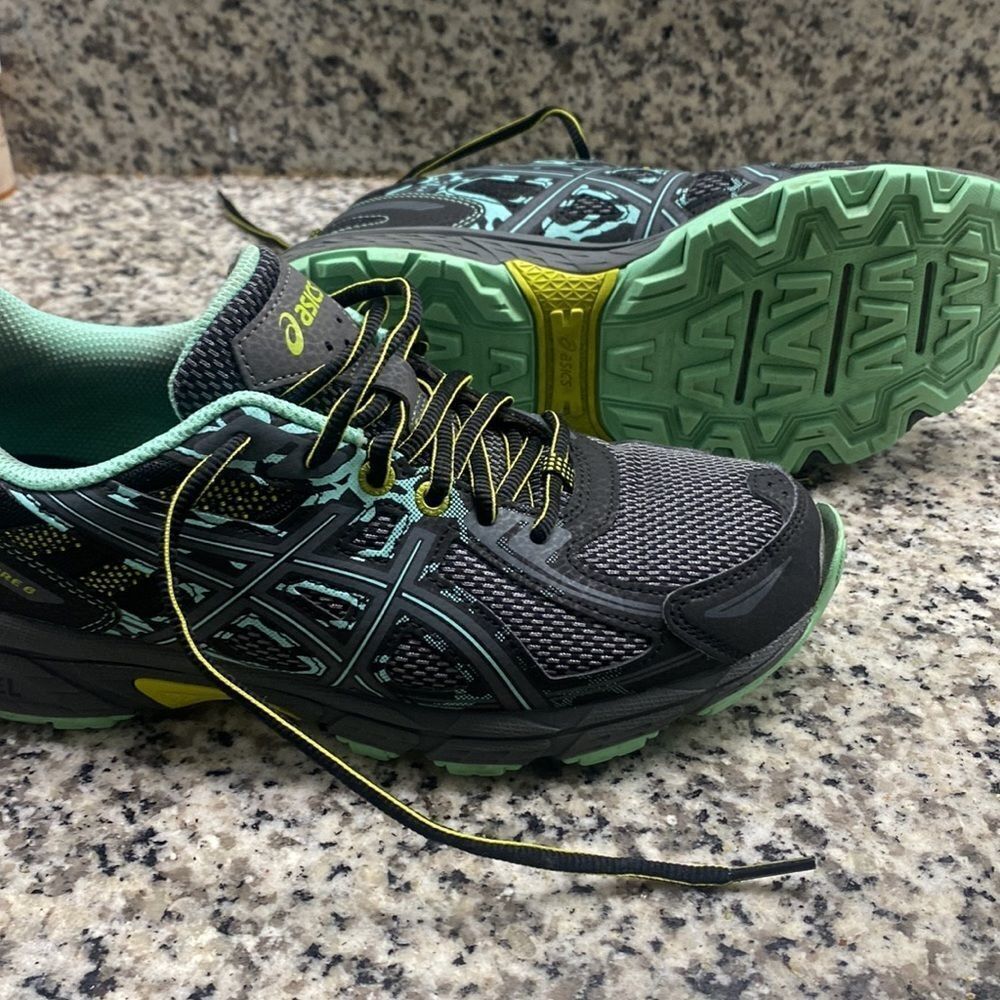ASICS Gel Venture 6 black/carbon/neon green - Picture 6 of 9